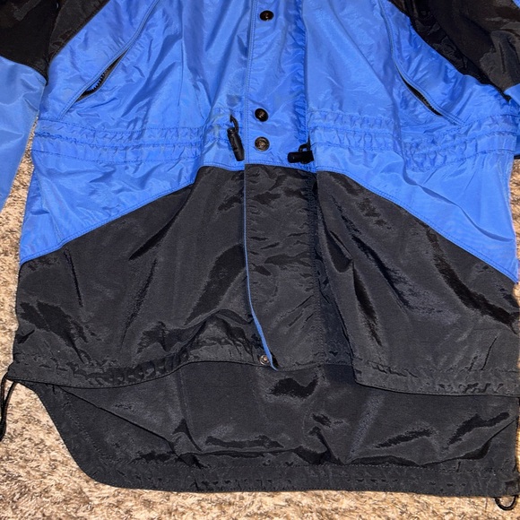 Vintage Edelweiss Blue & Black Ski Snowboard Coat XL - Picture 8 of 10